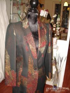 Christian Lacroix  Bazar - Tailleur noir et pailleté rouge doré (non stocké en boutique, essayage sur demande)