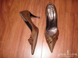 Eden Shoes - Escarpins (chaussures) en peau chocolat