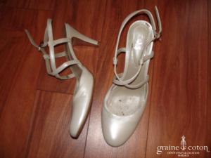 Pergola - Escarpins (chaussures) en cuir ivoire nacré