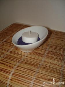 Petite coupelle biseautée en porcelaine blanche pour usage photophore ou vase