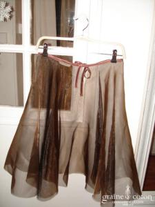 Graine de coton - Jupon / sur jupe en organza chocolat pour robe de demoiselle d'honneur
