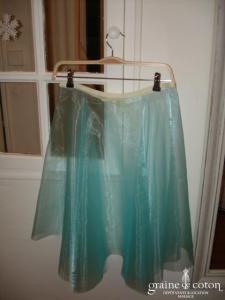 Graine de coton - Jupon / sur jupe en organza turquoise pour robe de demoiselle d'honneur