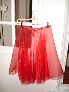 Graine de coton - Jupon / sur jupe en organza rouge pour robe de demoiselle d'honneur