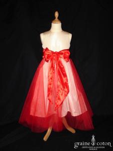 Graine de coton - Jupon / sur jupe en tulle rouge pour robe de demoiselle d'honneur