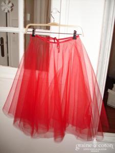 Graine de coton - Jupon / sur jupe en tulle rouge pour robe de demoiselle d'honneur