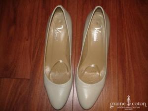 Valensi - Escarpins (chaussures) en cuir ivoire