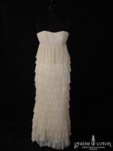 Mariées de Paris - Robe style années 20 en tulle plissé ivoire (taille empire)