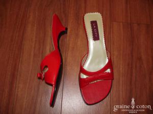 La City - Mules (chaussures) rouges à noeud