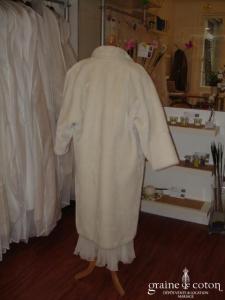Manteau en fourrure synthétique ivoire