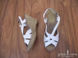 Atelier Mercadal - Espadrilles (chaussures) en cuir vernis blanc