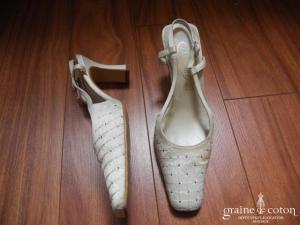 Doriani - Escarpins (chaussures) en satin brodé et strassé
