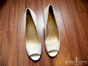 Nine West - Escarpins (chaussures) ouverts blancs