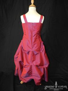 Robe de demoiselle d'honneur en taffetas violet/rouge
