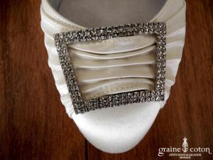 Guido la Rocca - Escarpins (chaussures) en satin ivoire