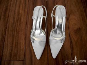 Milano - Escarpins (chaussures) en satin ivoire
