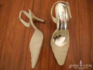 Crinoligne - Escarpins (chaussures) en satin champagne