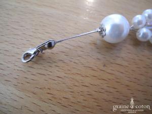 Création - Bracelet avec perles nacrées et toupies transparentes