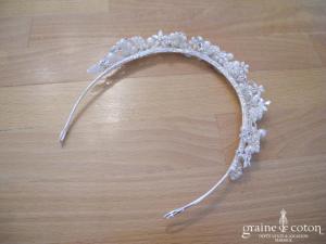Diadème / headband en perles et strass