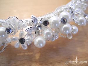 Diadème / headband en perles et strass