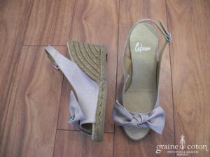 Castaner - Escarpins (chaussures) compensés dorés