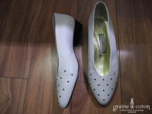 Samantha - Escarpins (chaussures) en cuir ivoire