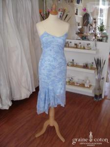 Orsay - Robe de soirée mi-longue bleue (non stocké en boutique, essayage sur demande)