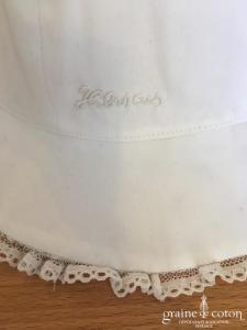 Hibiscus - Chapeau en coton et dentelle blanc