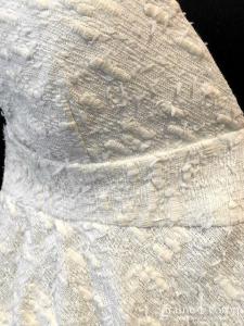 Delphine Manivet - Robe courte en tweed décolleté V (bretelles empire)