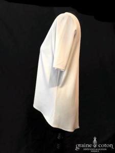 Delphine Manivet - Top en jersey de soie ivoire fluide (manches)