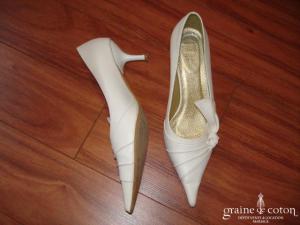Jumelles - Escarpins (chaussures) en cuir ivoire