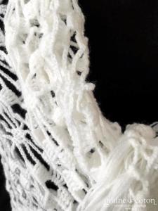 Création maison - Étole / cape  / châle en laine blanche