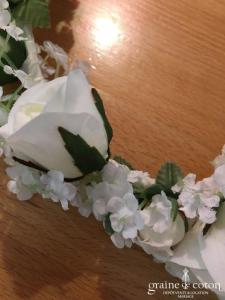 Création - Couronne de fleurs blanches