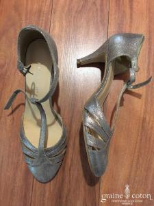 Jonak - Salomés (chaussures) paillettées cuivré