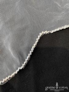Pronovias - Voile long de 3,5 mètres en tulle souple bordé de perles transparentes (sans rabat)