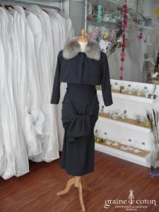 Frederico Bellini - Tailleur gris robe et veste courte (non stocké en boutique, essayage sur demande)