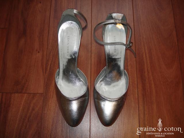 Eden Shoes - Escarpins (chaussures) argentés à lanières