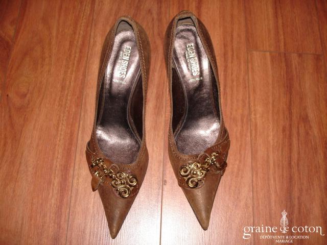 Eden Shoes - Escarpins (chaussures) en peau chocolat