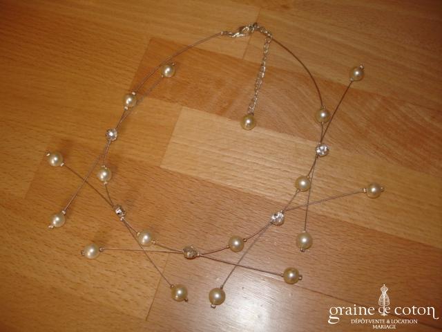 Crinoligne - Collier de perles ivoires