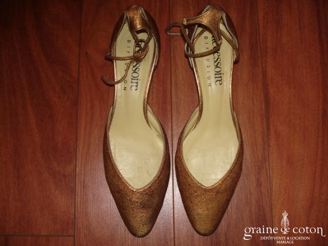 Accessoire - Amyra Métal - Escarpins (chaussures) cuivre pailleté