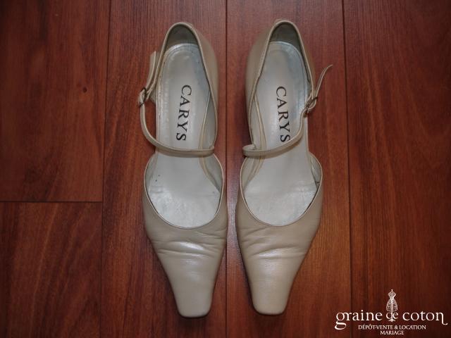 Carys - Escarpins (chaussures) en cuir ivoire