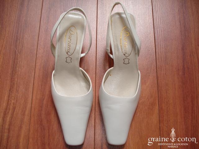 Doriani - Escarpins (chaussures) en cuir blanc