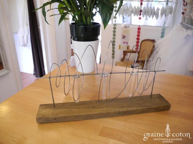 Deco2table - Support avec 3 soliflores spirales