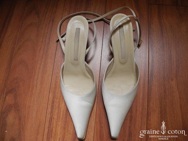 Cymbeline - Escarpins (chaussures) en satin ivoire