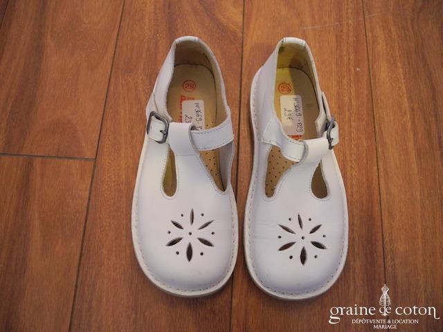 DPAM - Chaussures enfant en cuir blanc