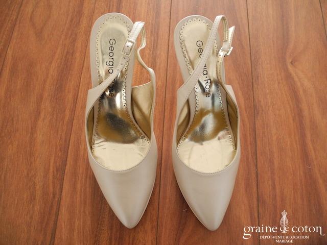Georgia Rose - Escarpins (chaussures) en cuir ivoire nacré