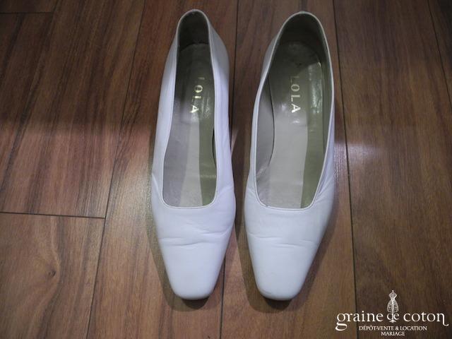 Lola - Escarpins (chaussures) en cuir blanc