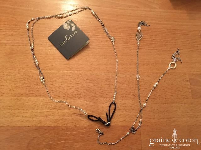 Line et Lune - Headband perles et bijou de dos