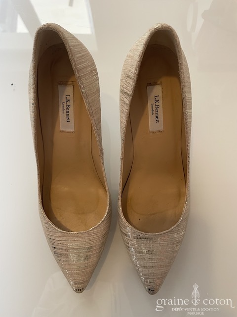 LK Bennett - Escarpins (chaussures) ivoire et argenté