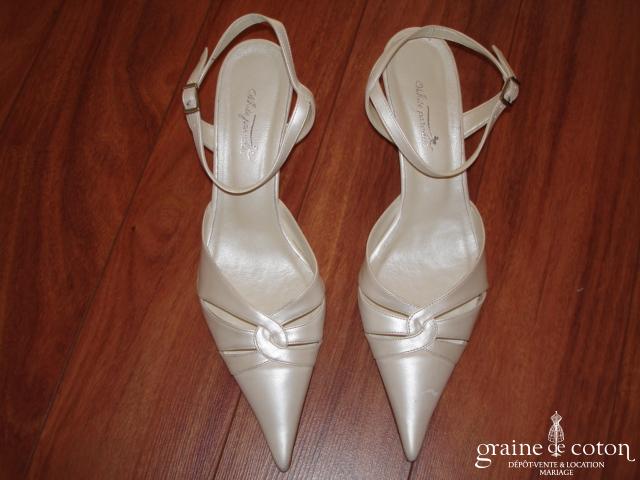White Paradise - Escarpins (chaussures) cuir blanc nacré