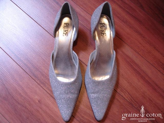 Pure - Escarpins (chaussures) paillettes argentées